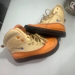 Nike Kids Boots - Orange and Cream